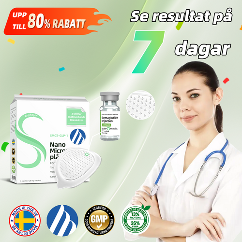 𝗢𝘆𝗶𝗸𝗲𝘆® 𝗦𝗠𝗚𝗧-𝗚𝗟𝗣-𝟭 𝗡𝗮𝗻𝗼 𝗠𝗶𝗸𝗿𝗼𝗻ä𝗹𝗲𝗻𝗽𝗹𝗮𝘀𝘁𝗲𝗿 👩‍⚕️ (𝒔𝒎ä𝒓𝒕𝒍ö𝒔, 𝒍å𝒏𝒈𝒗𝒂𝒓𝒊𝒈 𝒆𝒇𝒇𝒆𝒌𝒕,𝐚𝐧𝐯ä𝐧𝐝𝐛𝐚𝐫 𝐟ö𝐫 𝐛𝐞𝐡𝐚𝐧𝐝𝐥𝐢𝐧𝐠 𝐚𝐯 𝐝𝐢𝐚𝐛𝐞𝐭𝐞𝐬, 𝐟𝐞𝐭𝐦𝐚 𝐨𝐜𝐡 𝐡𝐣ä𝐫𝐭- 𝐨𝐜𝐡 𝐤ä𝐫𝐥𝐬𝐣𝐮𝐤𝐝𝐨𝐦𝐚𝐫)🔥